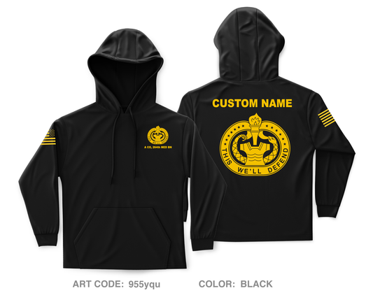 CUSTOM A CO, 264th MED BN Core Men's Hooded Performance Sweatshirt - 955yqu