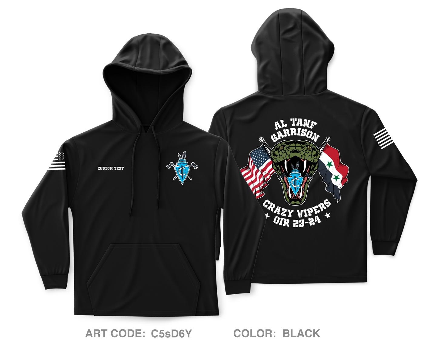 Custom PLT, C-troop, 1-89 CAV 2nd BGD 10th MTN Div Core Men's Hooded Performance Sweatshirt - C5sD6Y