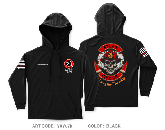 CUSTOM Atlas Fire Co. Core Men's Hooded Performance Sweatshirt - YXYu7k