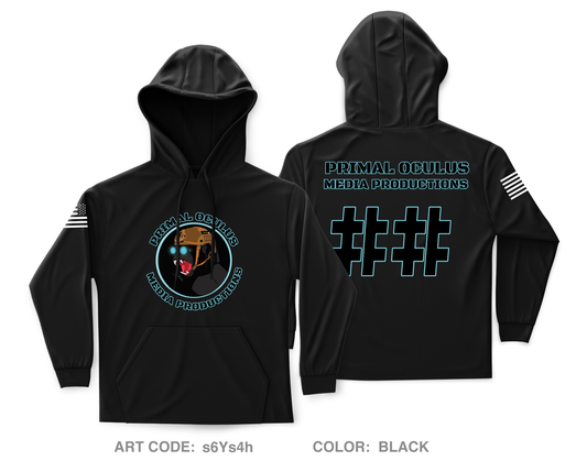 CUSTOM Primal Oculus Media Productions Core Men's Hooded Performance Sweatshirt - s6Ys4h