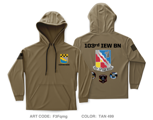 CUSTOM 103rd IEW MI Core Men's Hooded Performance Sweatshirt - F3Fqmg