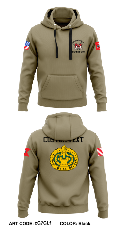 Custom D CO, 35TH BN, 1ST EN BDE Core Men's Hooded Performance Sweatshirt - cG7GLf