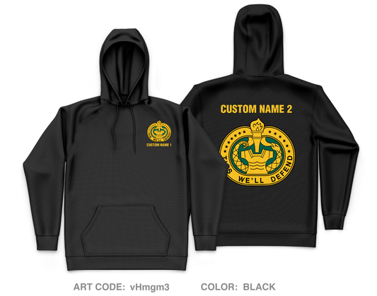 CUSTOM 3rd PLT Night Strike Core Men's Hooded Performance Sweatshirt - vHmgm3