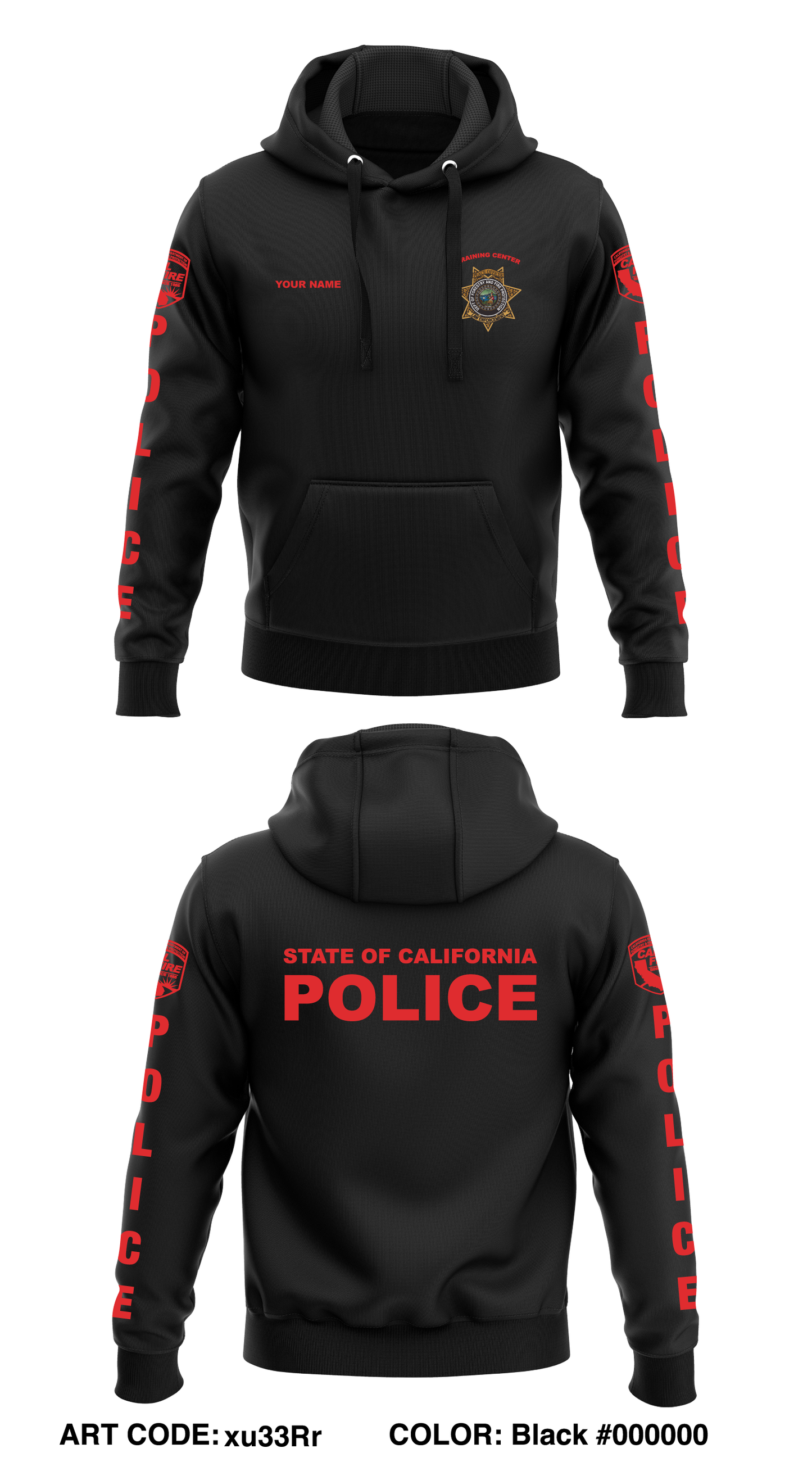 Custom CAL FIRE LAW ENFORCEMENT TRAINING Store 1 Core Men's Hooded Performance Sweatshirt - xu33Rr