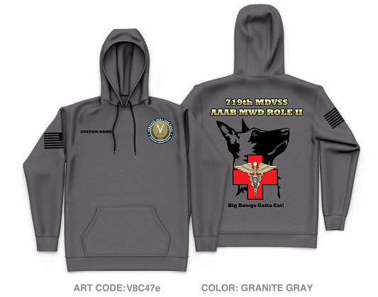 CUSTOM 719th MDVSS Core Men's Hooded Performance Sweatshirt - V8C47e