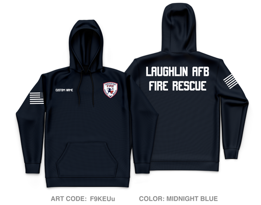 CUSTOM Laughlin AFB Fire Department Core Men's Hooded Performance Sweatshirt - F9KEUu