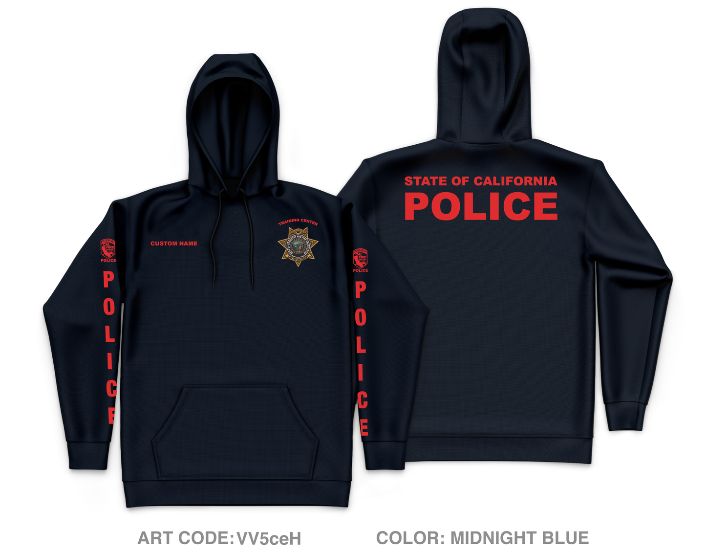 CUSTOM CAL FIRE LAW ENFORCEMENT TRAINING Store 1 Core Men's Hooded Performance Sweatshirt - VV5ceH