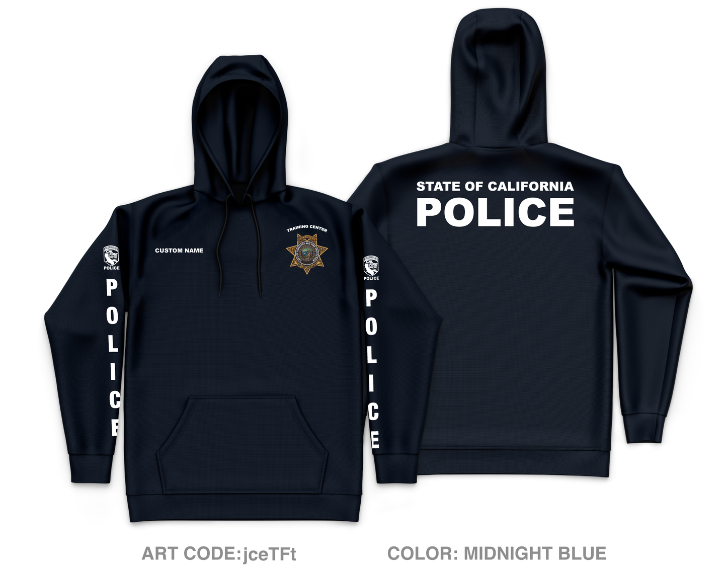 CUSTOM CAL FIRE LAW ENFORCEMENT TRAINING Store 1 Core Men's Hooded Performance Sweatshirt - jceTFt