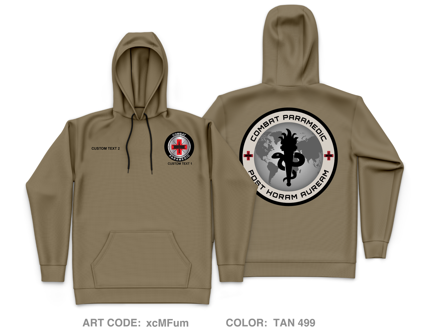 Combat Paramedic Course Core Men's Hooded Performance Sweatshirt - xcMFum