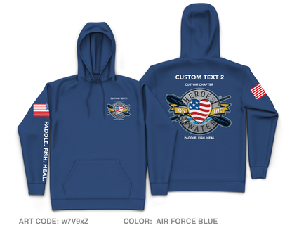 CUSTOM Heroes on the Water National  Core Men's Hooded Performance Sweatshirt