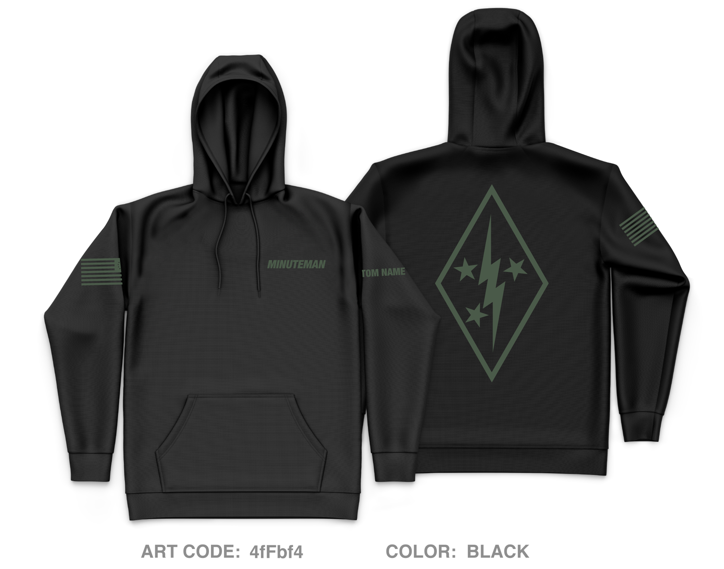 CUSTOM Minuteman Home Services Core Men's Hooded Performance Sweatshirt - 4fFbf4
