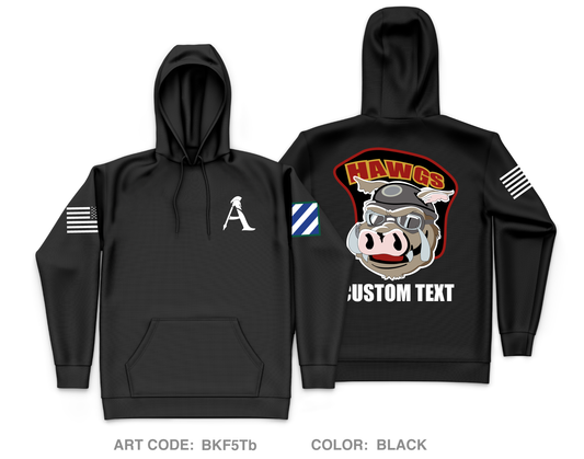 CUSTOM HQ Platoon, A CO, 3-67AR, 2ABCT, 3ID Core Men's Hooded Performance Sweatshirt - BKF5Tb