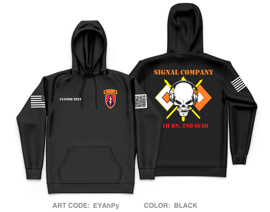CUSTOM C Co, 5th BN, 2 SFAB Core Men's Hooded Performance Sweatshirt - EYAhPy