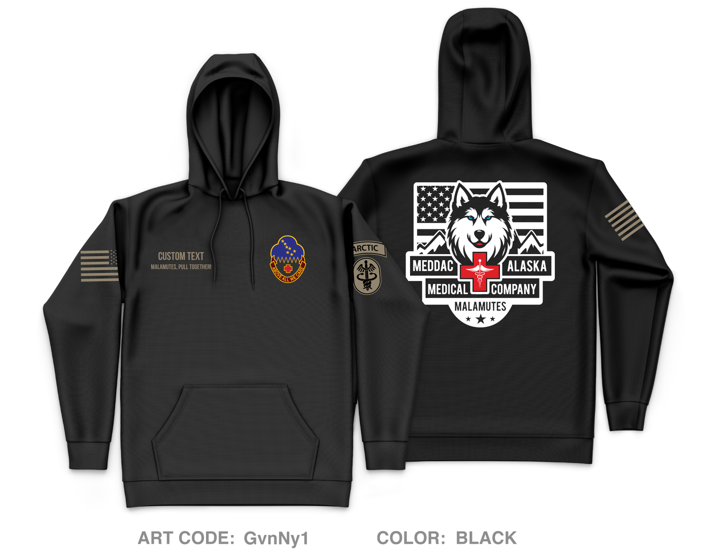 CUSTOM MEDDAC-ALASKA Core Men's Hooded Performance Sweatshirt - GvnNy1