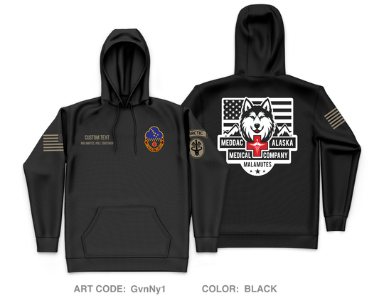 CUSTOM MEDDAC-ALASKA Core Men's Hooded Performance Sweatshirt - GvnNy1