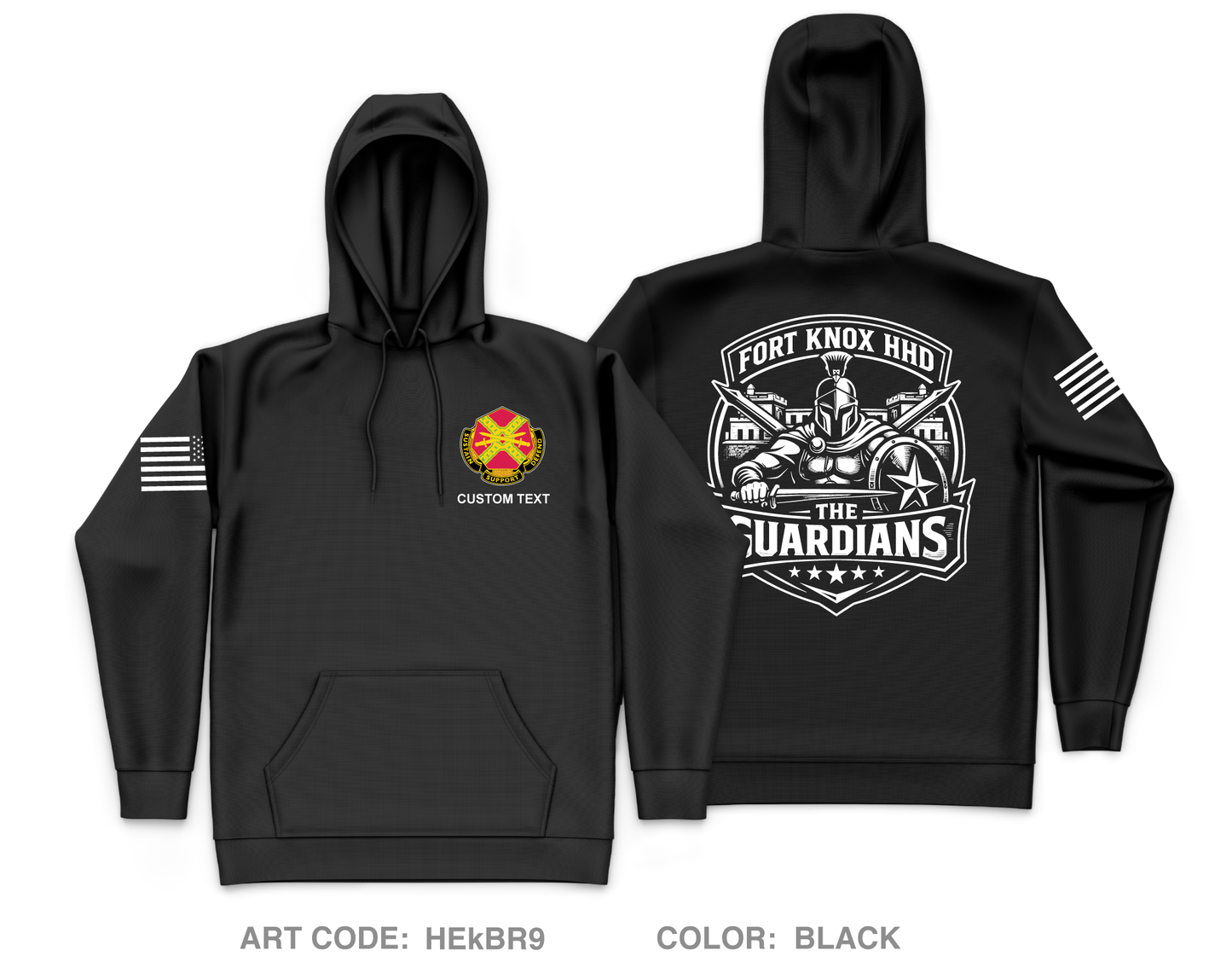 CUSTOM HHD USAG Fort Knox Core Men's Hooded Performance Sweatshirt - HEkBR9