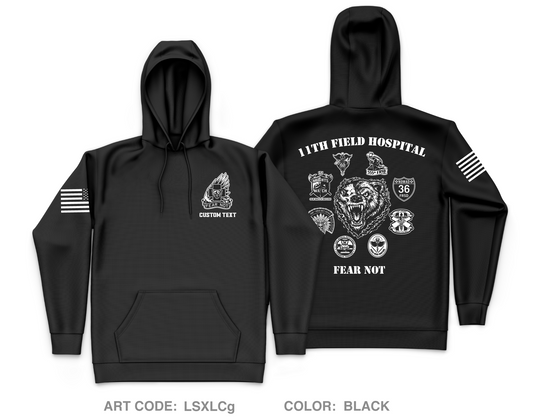 CUSTOM 11th Field Hospital Core Men's Hooded Performance Sweatshirt - LSXLCg
