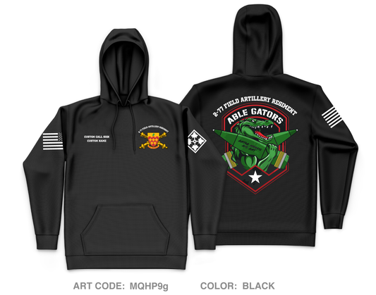 CUSTOM A BTRY 2-77 FA Core Men's Hooded Performance Sweatshirt - MQHP9g
