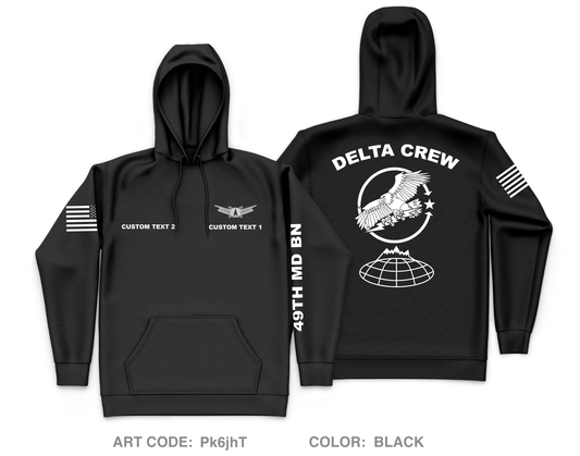 CUSTOM Delta Crew Core Men's Hooded Performance Sweatshirt - Pk6jhT