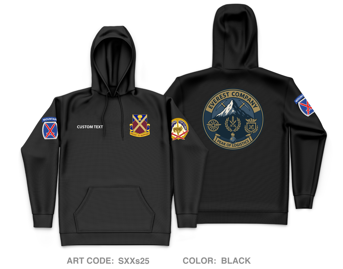 CUSTOM Everest CLC, 10th LSB Core Men's Hooded Performance Sweatshirt - SXXs25
