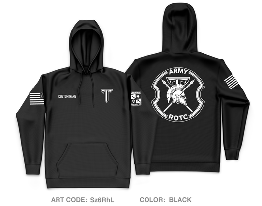 CUSTOM Troy ROTC Core Men's Hooded Performance Sweatshirt - Sz6RhL