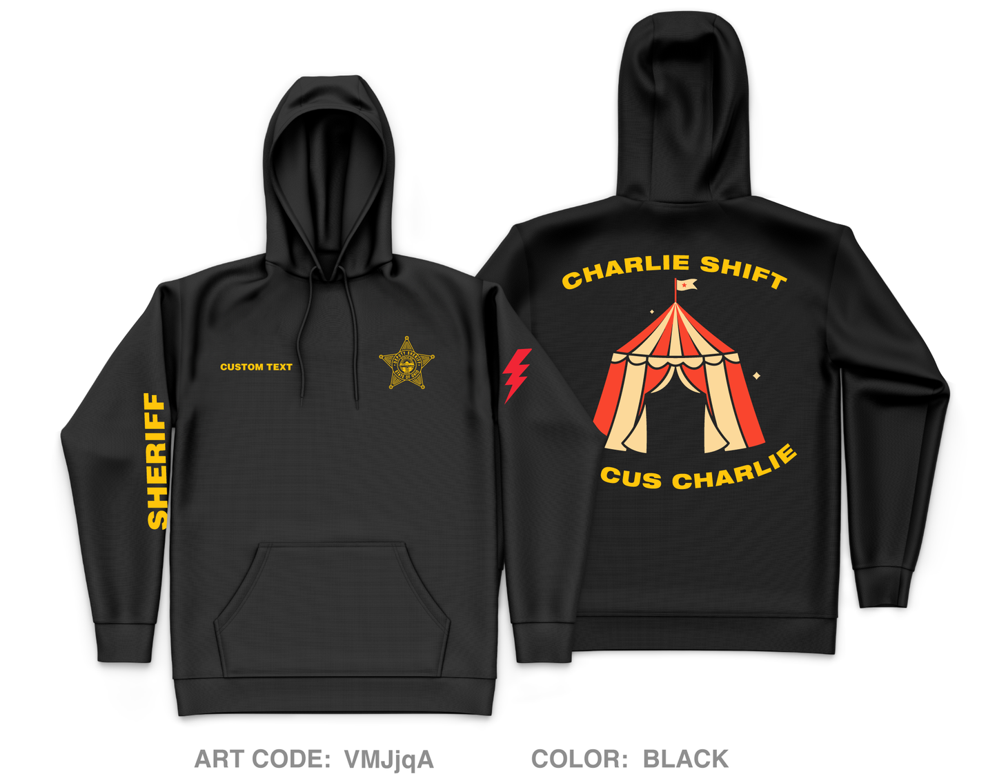 CUSTOM Charlie Shift Core Men's Hooded Performance Sweatshirt - VMJjqA