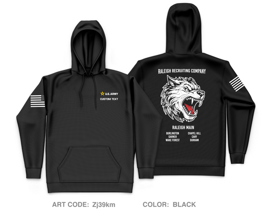 CUSTOM Raleigh Recruiting Company Core Men's Hooded Performance Sweatshirt - Zj39km