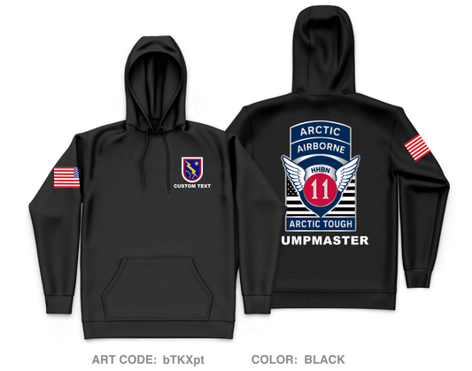 CUSTOM HHBN, 11th Airborne Division Core Men's Hooded Performance Sweatshirt - bTKXpt