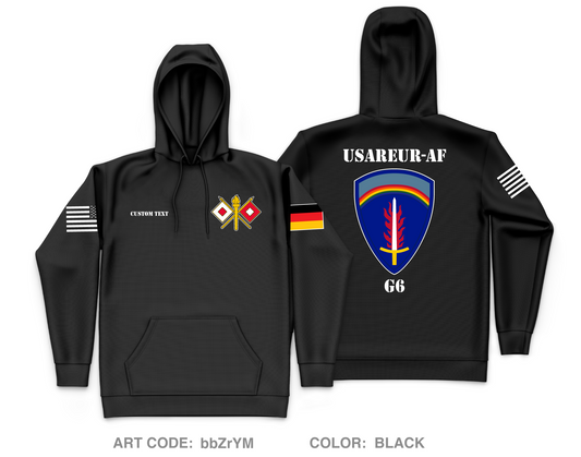 CUSTOM USAREUR-AF Core Men's Hooded Performance Sweatshirt - bbZrYM