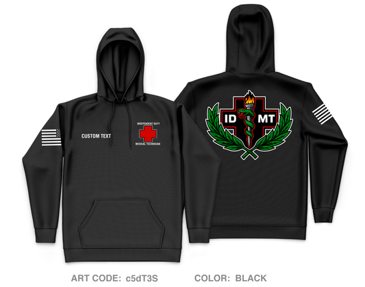 CUSTOM IDMT Core Men's Hooded Performance Sweatshirt - c5dT3S