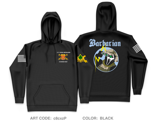 CUSTOM Barbarian/ 2-77 FA Core Men's Hooded Performance Sweatshirt - c8cxzP