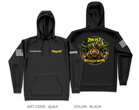 CUSTOM Bravo 1-57 ADAR Core Men's Hooded Performance Sweatshirt - djc8Jf