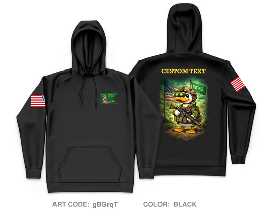 CUSTOM Battle Ducks Core Men's Hooded Performance Sweatshirt - gBGrqT