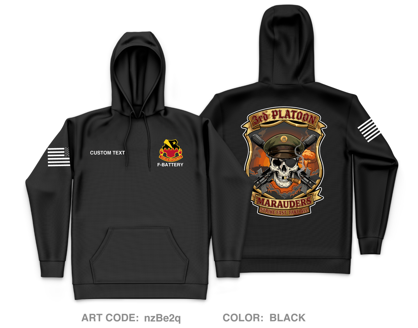 CUSTOM 3rd Platoon MARAUDERS Core Men's Hooded Performance Sweatshirt - nzBe2q