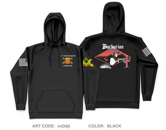 CUSTOM Barbarian/ 2-77 FA Core Men's Hooded Performance Sweatshirt - vnDdjt