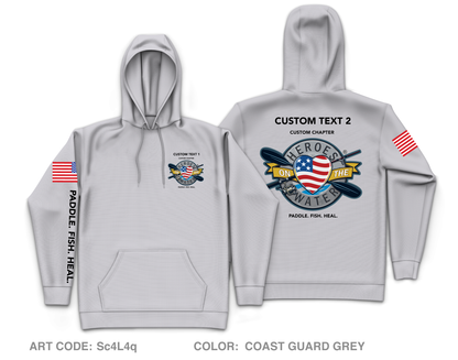 CUSTOM Heroes on the Water National  Core Men's Hooded Performance Sweatshirt