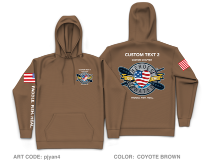 CUSTOM Heroes on the Water National  Core Men's Hooded Performance Sweatshirt