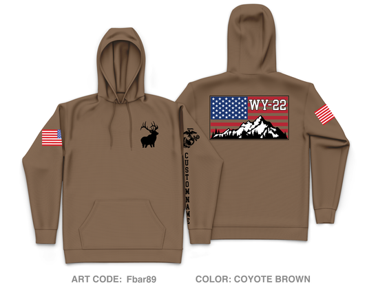 CUSTOM WY22 Core Men's Hooded Performance Sweatshirt - Fbar89