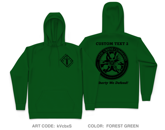 CUSTOM 20th CBRNE Command - Command Group Core Men's Hooded Performance Sweatshirt - kVcbxS