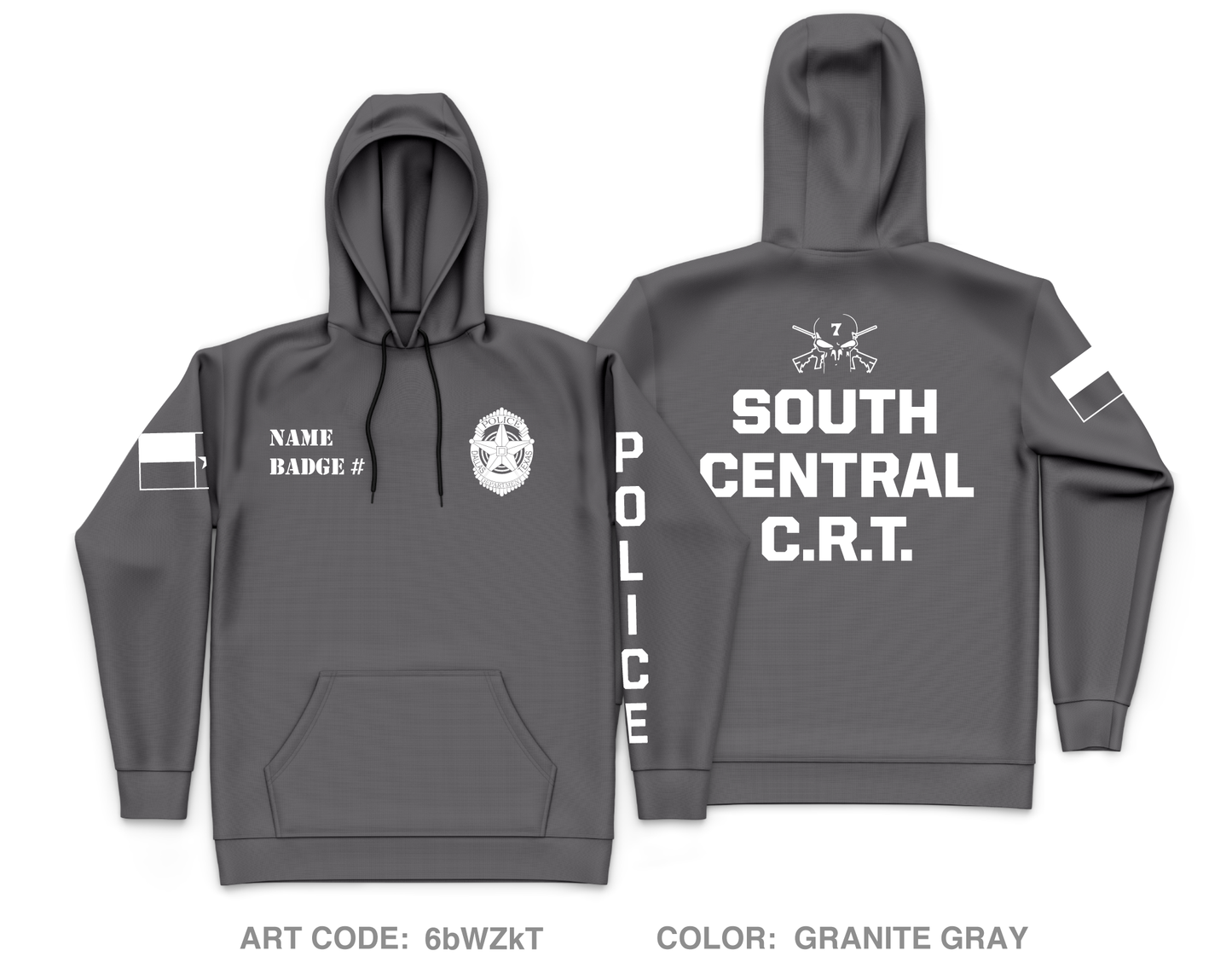 CUSTOM Dallas PD Store 1 Core Men's Hooded Performance Sweatshirt - 6bWZkT