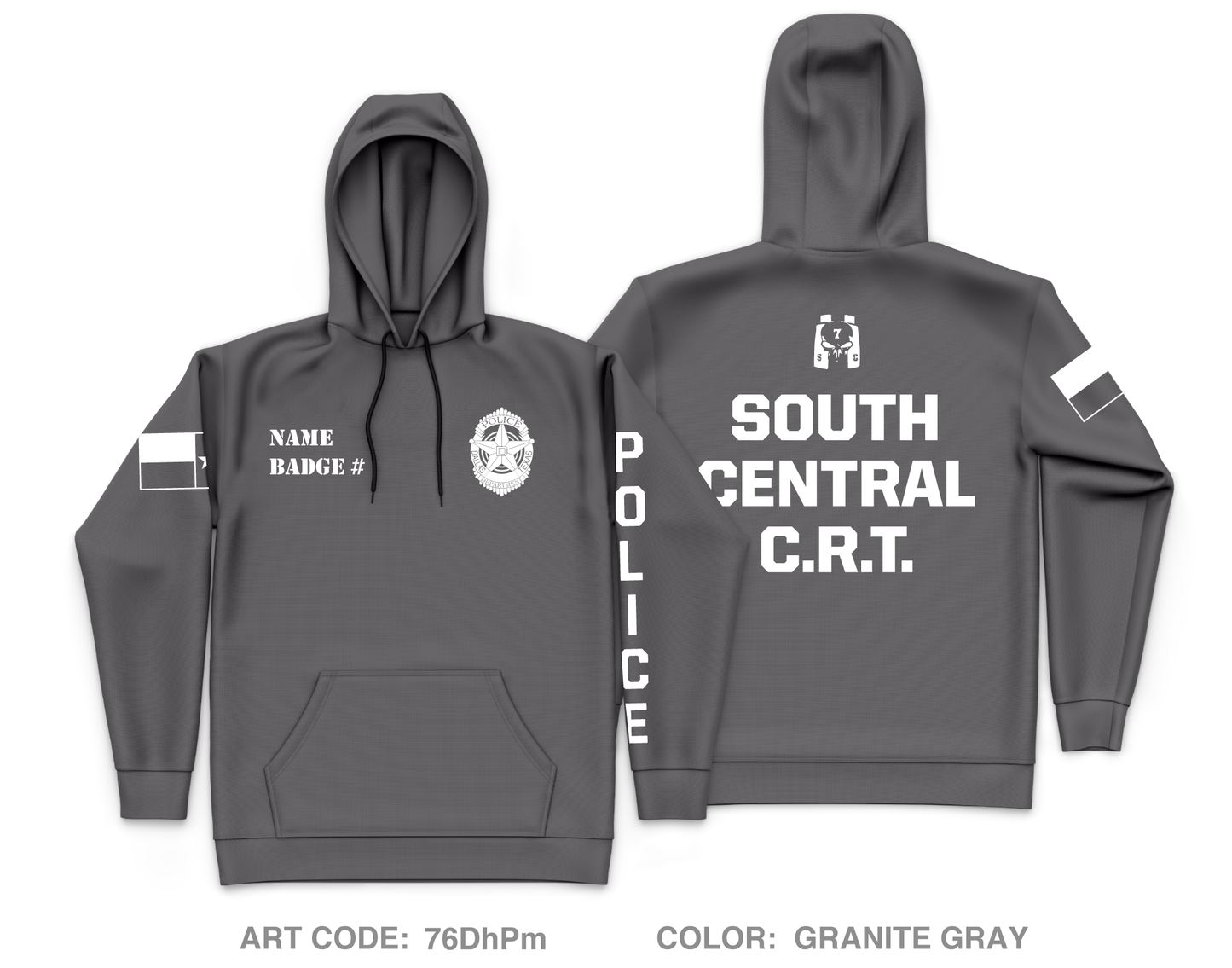 CUSTOM Dallas PD Store 1 Core Men's Hooded Performance Sweatshirt - 76DhPm