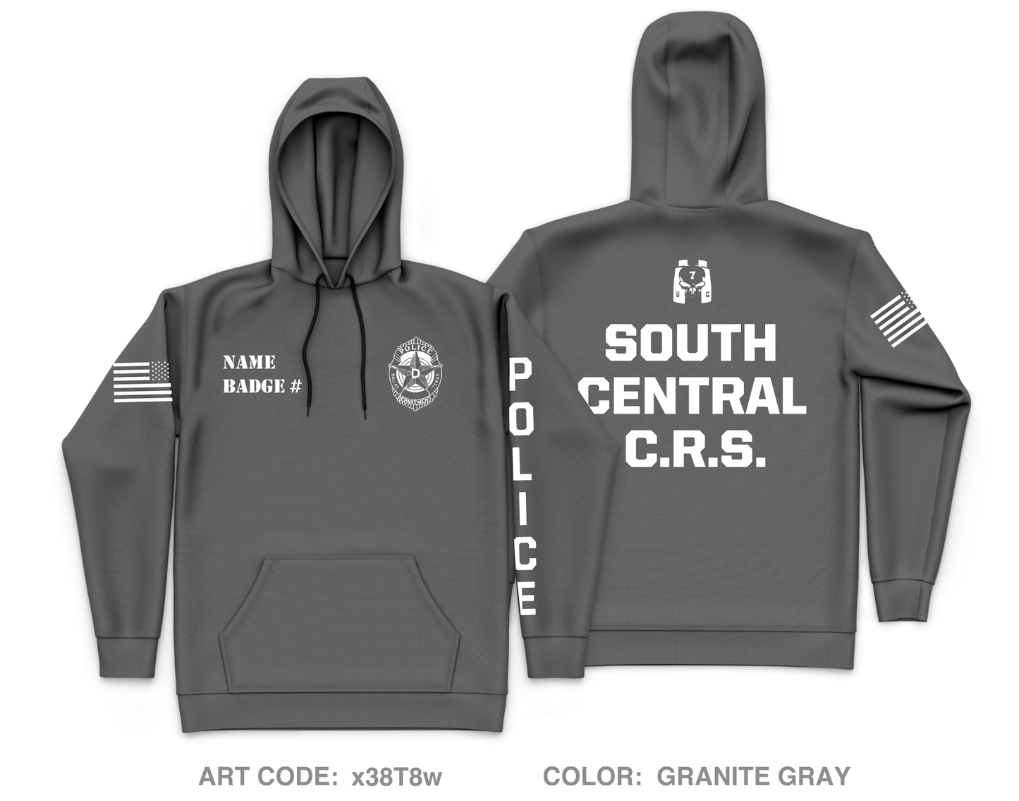 CUSTOM Dallas PD Store 1 Core Men's Hooded Performance Sweatshirt - x38T8w