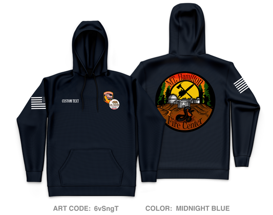 CUSTOM Mount Hamilton Fire Center Core Men's Hooded Performance Sweatshirt - 6vSngT