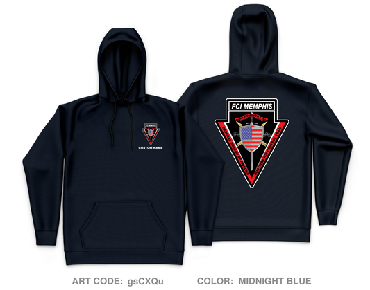 CUSTOM FCI Memphis Disturbance Control Team Core Men's Hooded Performance Sweatshirt - gsCXQu