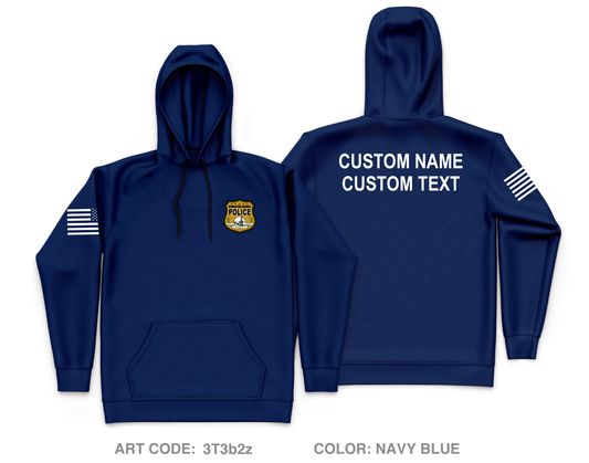 CUSTOM Wyoming Area Regional Police Core Men's Hooded Performance Sweatshirt - 3T3b2z