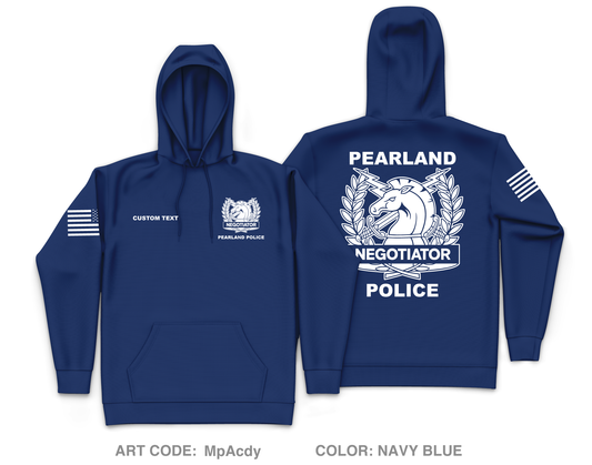 CUSTOM Pearland SWAT / Hostage Negotiation Team Core Men's Hooded Performance Sweatshirt - MpAcdy
