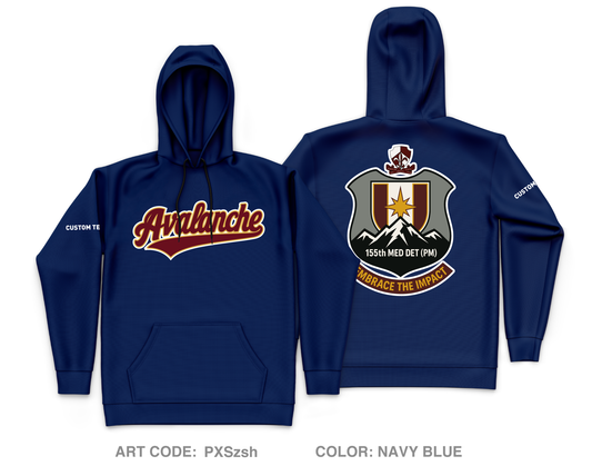 CUSTOM 155th Medical Detachment (PM) Core Men's Hooded Performance Sweatshirt - PXSzsh