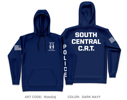CUSTOM Dallas PD Store 1 Core Men's Hooded Performance Sweatshirt - WdwEdj