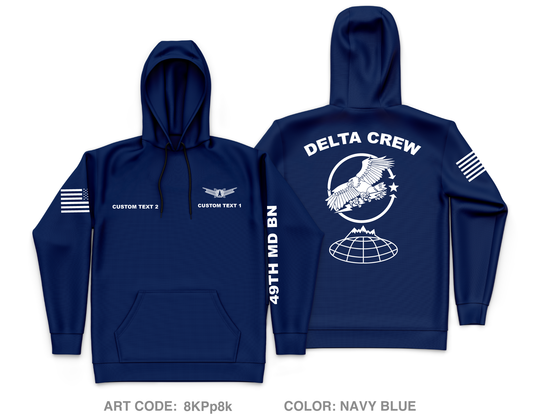 CUSTOM Delta Crew  Core Men's Hooded Performance Sweatshirt - 8KPp8k