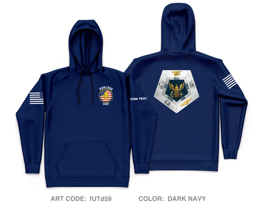 CUSTOM Navy Special Warfare Scout Core Men's Hooded Performance Sweatshirt - fUTd59